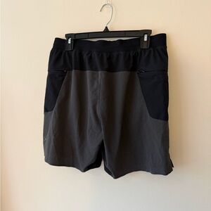 Lululemon Men's Namaste at the Beach Black and Gray Swim shorts Size L